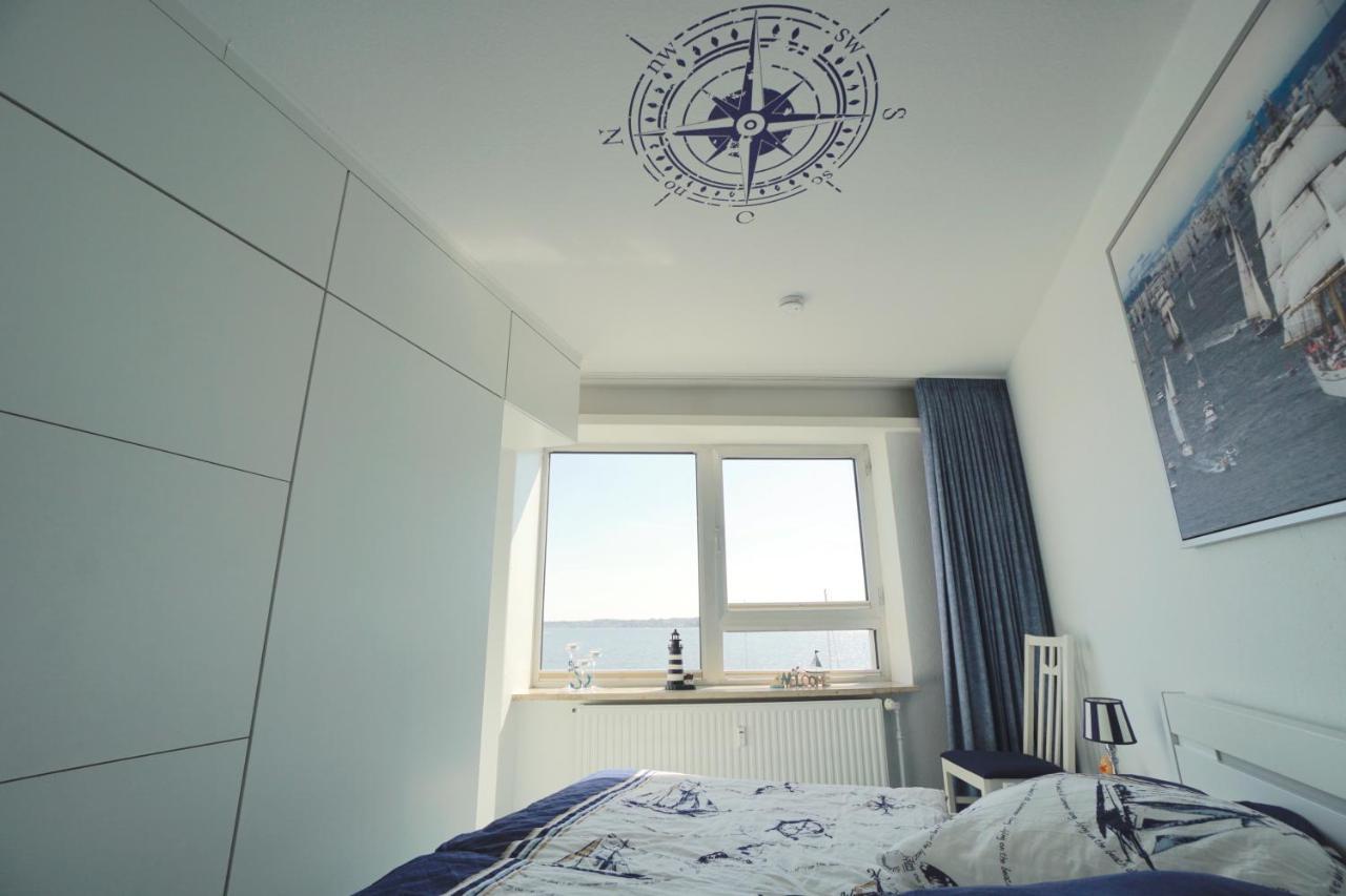 Ferienwohnung Schleiloge Mit Panoramablick Auf Die Schlei Schleswig Esterno foto