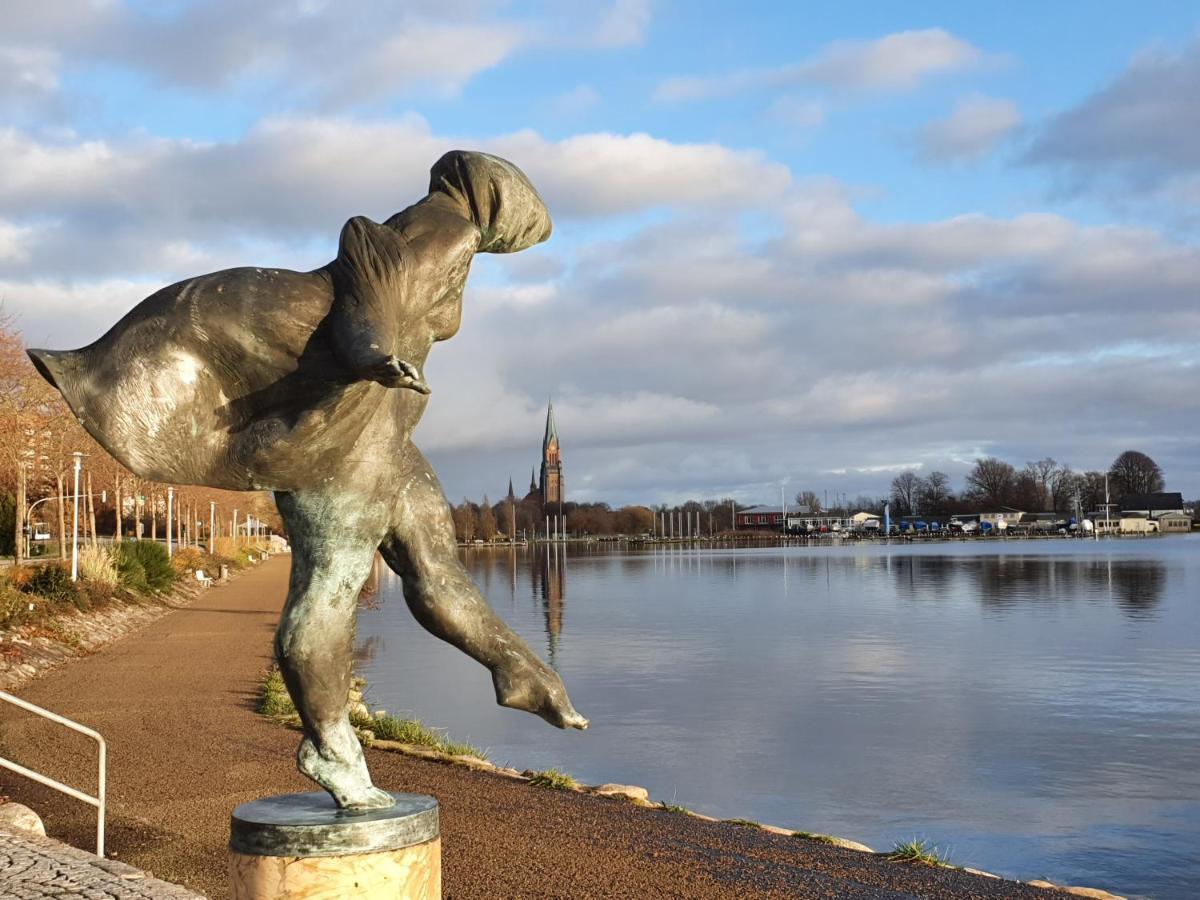 Ferienwohnung Schleiloge Mit Panoramablick Auf Die Schlei Schleswig Esterno foto